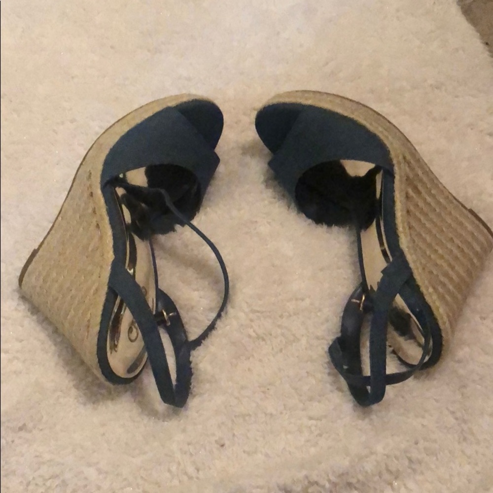 Carlos brand New 8.5 Denim Wedges